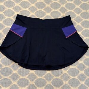 Lucky in Love Black and Purple Mini Skirt